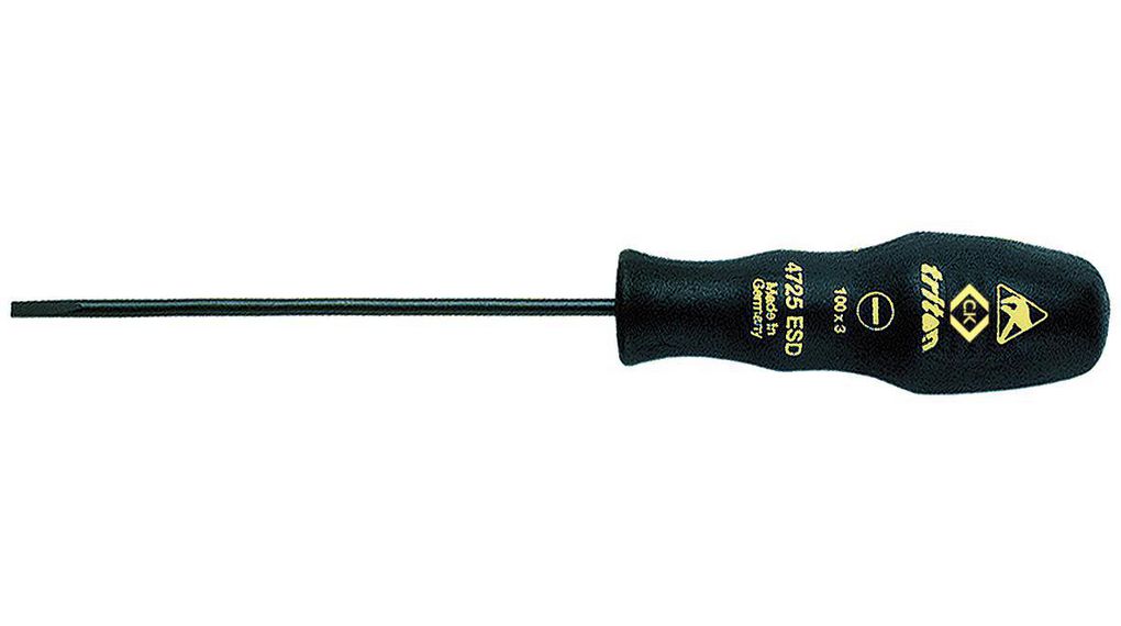 Slotted Screwdriver, SL4, 100mm, 3-Component